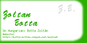 zoltan botta business card