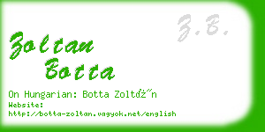 zoltan botta business card